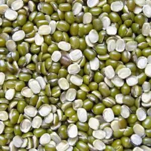 green urad dal (split or whole) – nutrient-rich lentils with a green outer layer and creamy interior, commonly used in Indian cuisine for dals, curries, and batters."